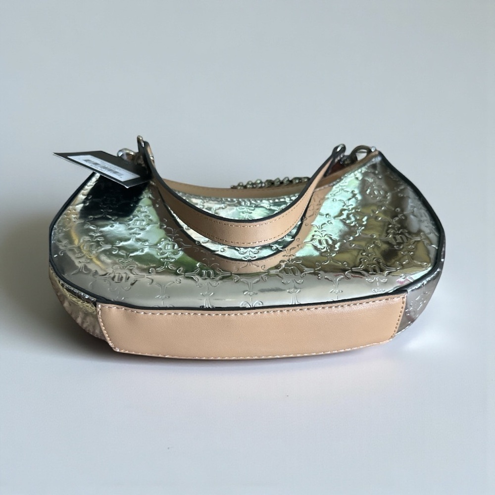 NWT Nanette Lepore Metallic Embossed Chain Shoulder Bag –Luxe Evening Crossbody - Picture 8 of 8